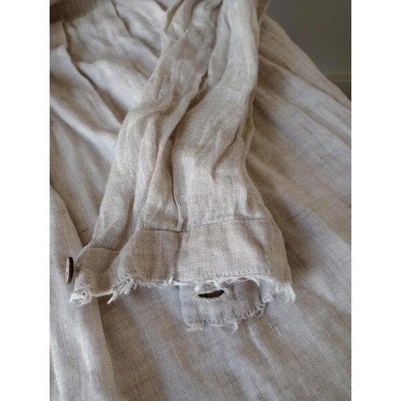 Kinzzza Linen gauze dress NOSTALGIA white beige ecru cream size M - Picture 9 of 10